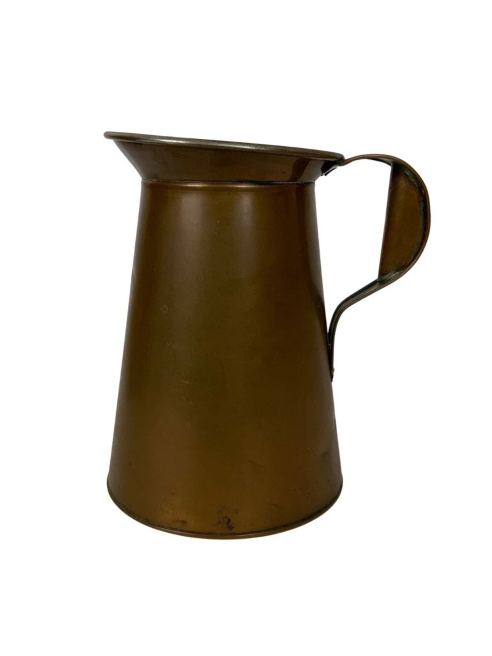 Vintage 1 Qt Copper Pitcher Handle Rustic Kitchen Farmhouse Country Decor